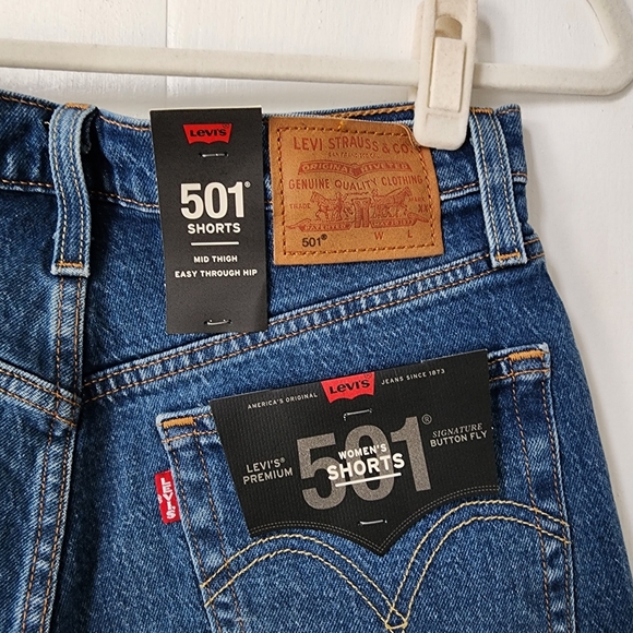 Levi's 501 Mid Thigh Shorts NWT - Picture 6 of 6